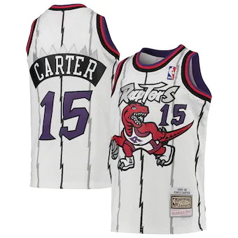 youth mitchell and ness vince carter white toronto raptors-511